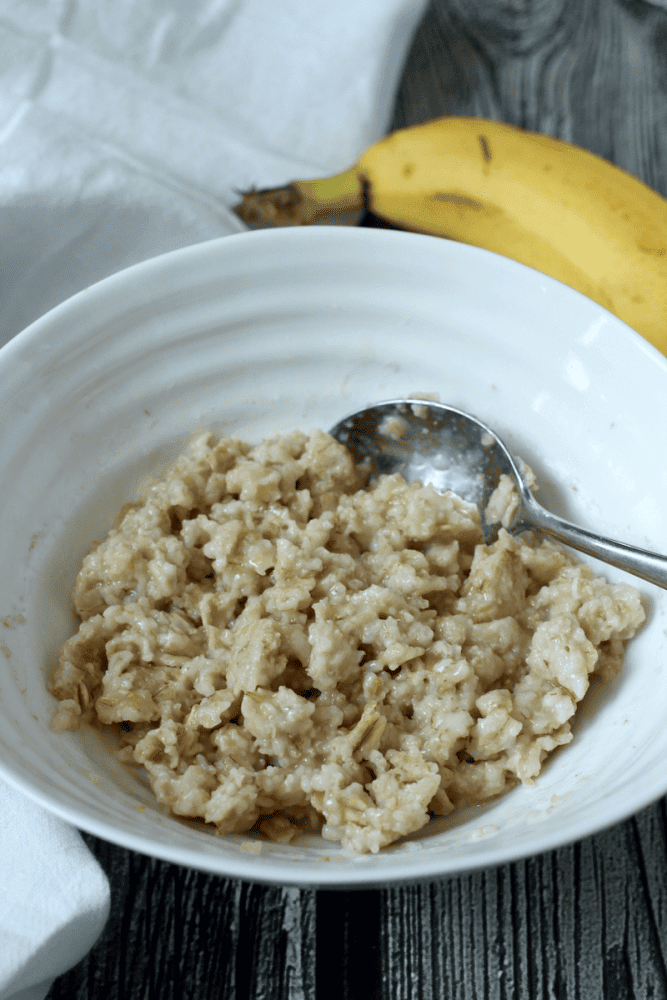 Quick real oatmeal breakfast