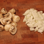 sauteed kale and mushrooms
