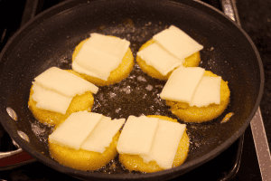 Caprese polenta stacks