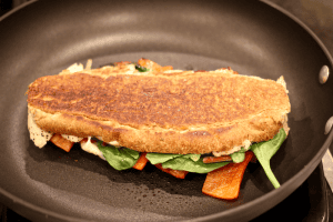 Grilled chicken and mozzarella panini