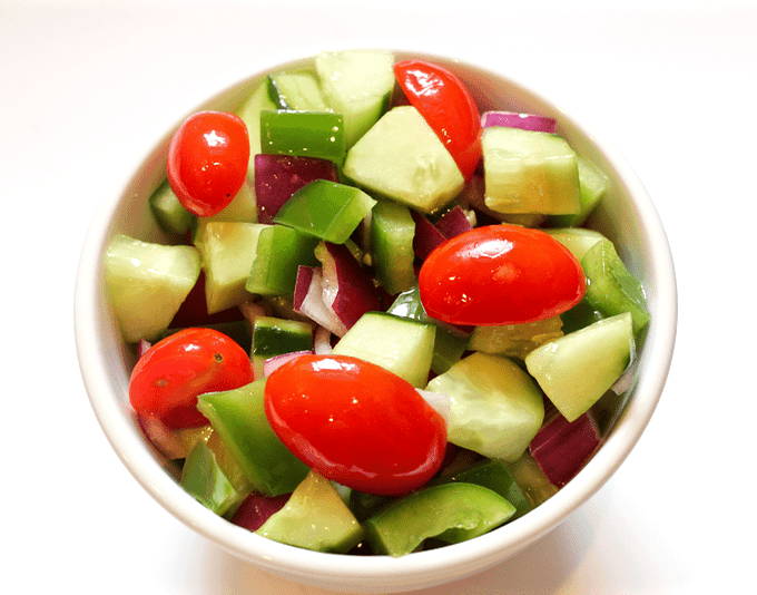 Marinated veggie salad | FamilyFoodontheTable.com