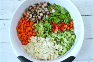Asian chicken chopped salad veggies