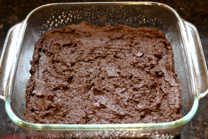 Chocolate pumpkin cake batter
