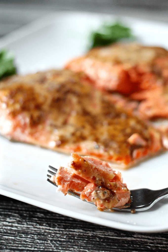 Easy honey-dijon roasted salmon