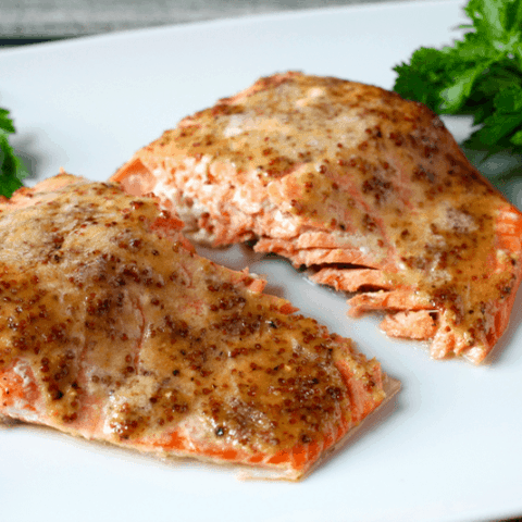 Easy honey-dijon roasted salmon | FamilyFoodontheTable.com