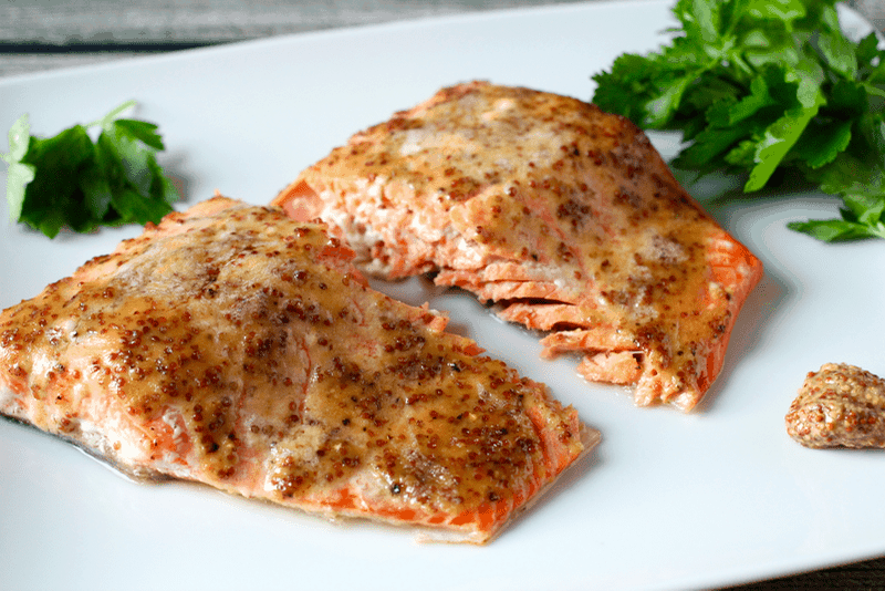Easy honey-dijon roasted salmon | FamilyFoodontheTable.com