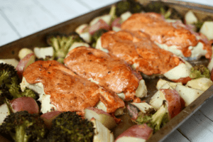 One-pan roasted chicken and veggies