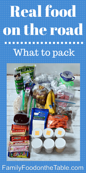 A collection of packable snacks for traveling