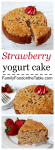 Healthy strawberry yogurt cake - no oil or butter!