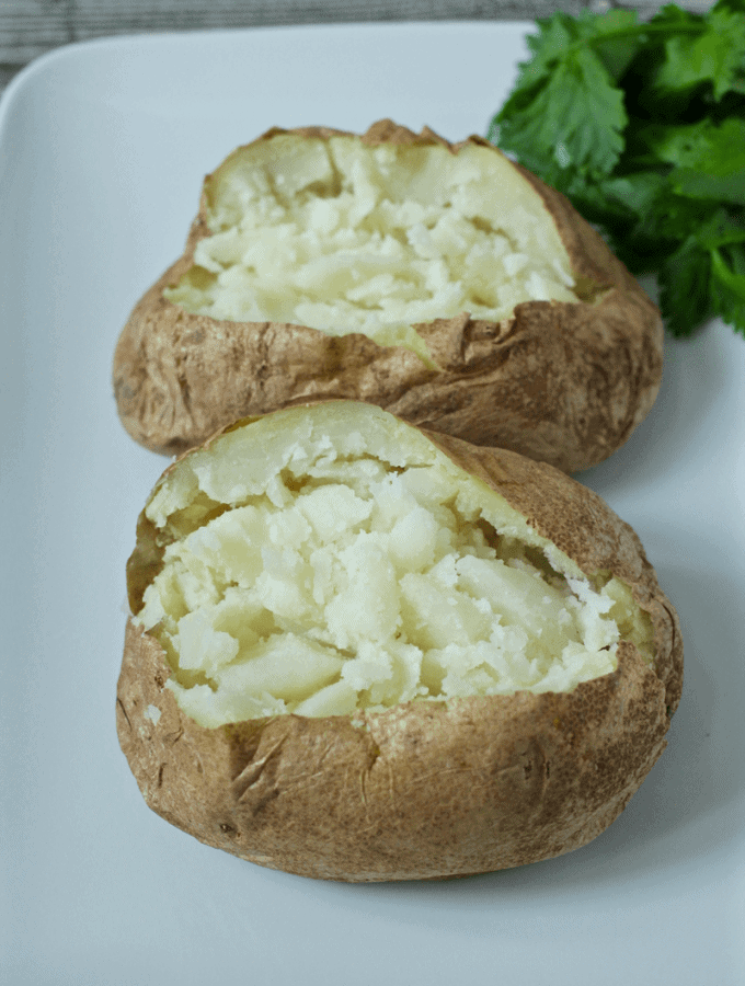 Fast "baked" potatoes | FamilyFoodontheTable.com