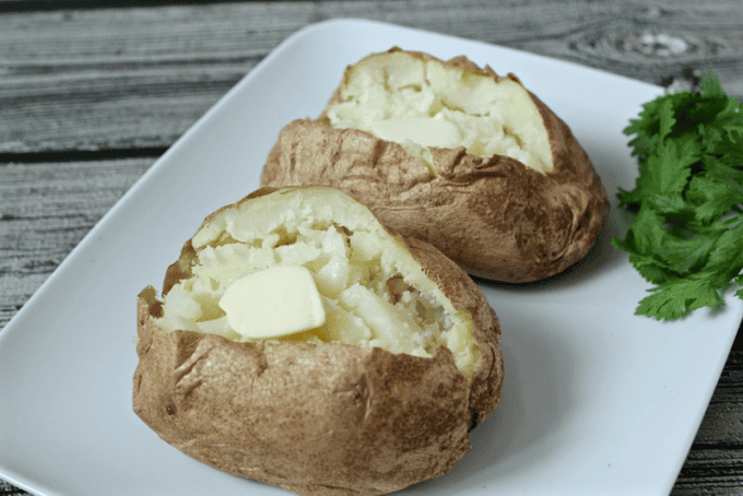 10-Minute Microwave Baked Potatoes - Family Food on the Table