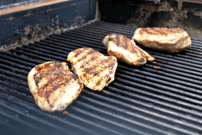 Grilled chicken breasts