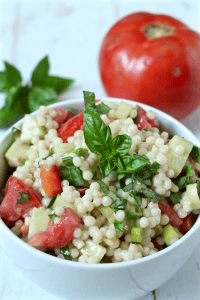 Israeli couscous salad with veggies | FamilyFoodontheTable.com