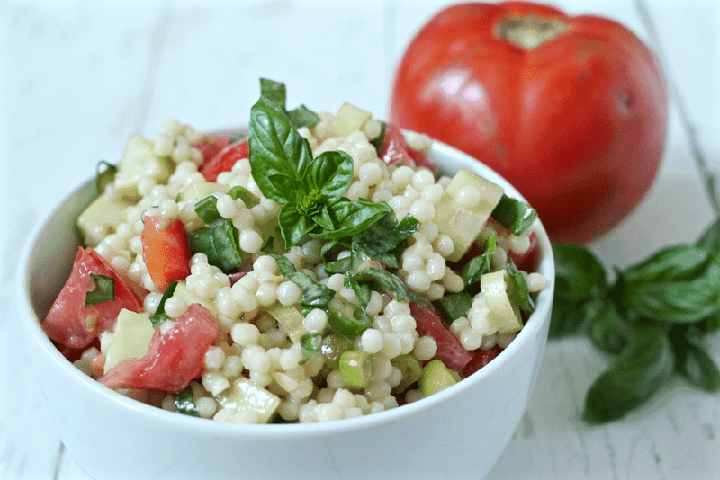 Israeli couscous veggie salad | FamilyFoodontheTable.com