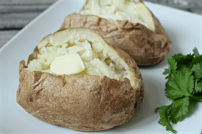 10-Minute Microwave Baked Potatoes - Family Food on the Table