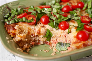 Baked quinoa Caprese casserole | FamilyFoodontheTable.com