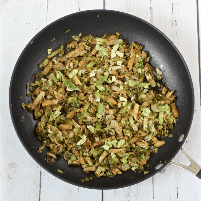 Easy balsamic shredded Brussels sprouts | FamilyFoodontheTable.com