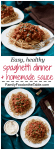 Spaghetti dinner with easy homemade sauce - a healthier version of the family favorite! | FamilyFoodontheTable.com