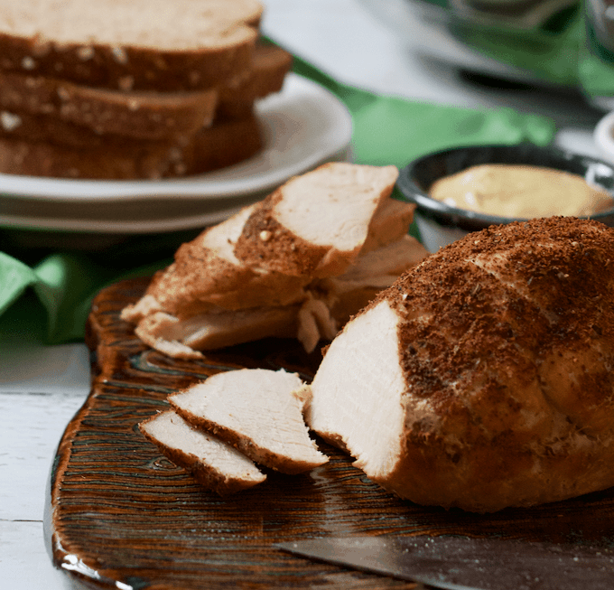 Slow cooker deli turkey - an easy, homemade healthy turkey recipe - skip the processed stuff and make it yourself! | FamilyFoodontheTable.com