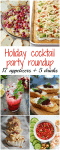 Holiday cocktail party roundup - 17 delicious appetizers and 5 fun drinks for your festive holiday party! | FamilyFoodontheTable.com