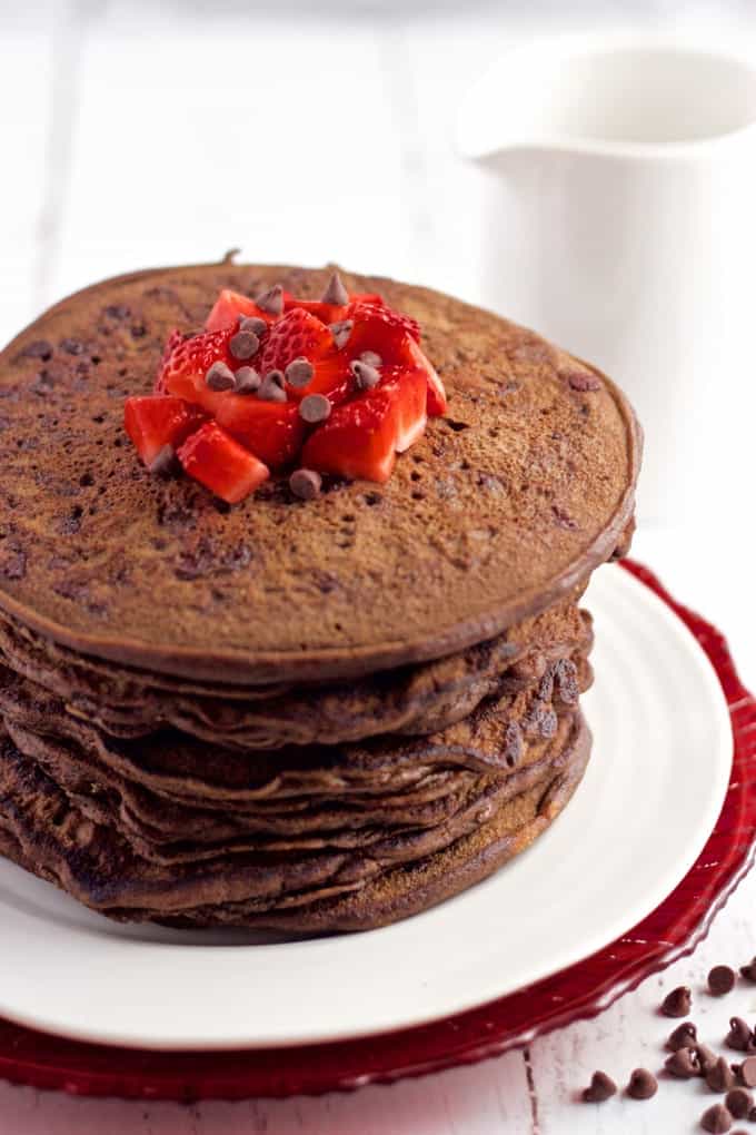 Healthy chocolate pancakes - Family Food on the Table