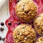 Healthy chocolate chip muffins