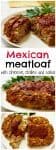 An easy, 1-bowl healthy Mexican ground turkey meatloaf with cheese, chilies and salsa! | FamilyFoodontheTable.com