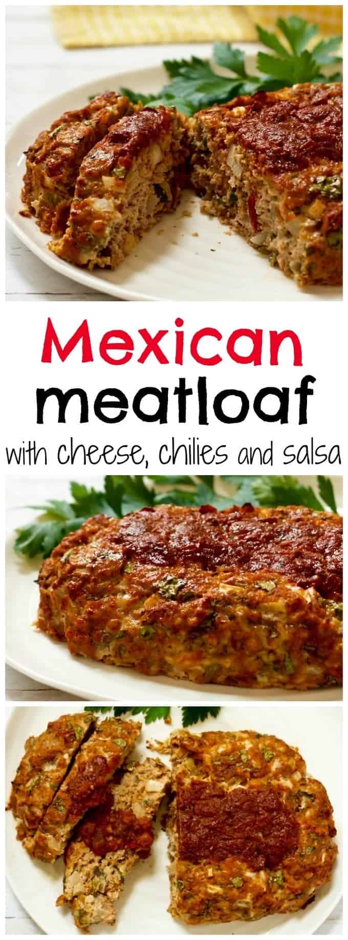 This easy, 1-bowl Mexican meatloaf is made with ground turkey, cheese, chilies and salsa! It's perfect for a hands-off dinner the whole family will love! #easyrecipe #meatloaf #groundturkey | www.familyfoodonthetable.com