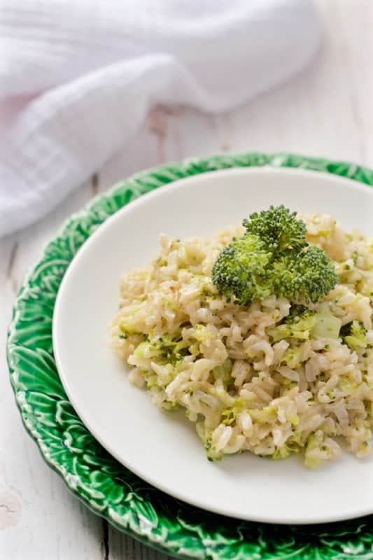 One-Pot Broccoli Cheese Brown Rice - Family Food on the Table