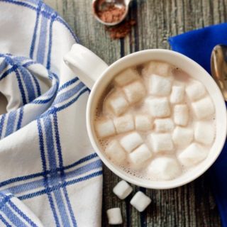 A simple 3-ingredient homemade hot cocoa that's ready in minutes! | FamilyFoodontheTable.com