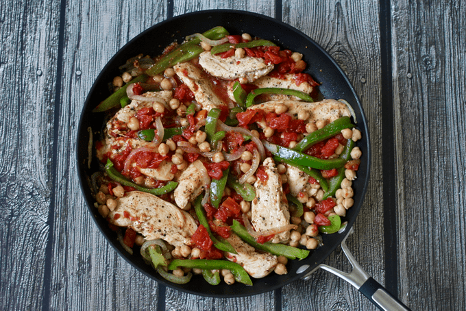 Italian chicken skillet with chickpeas - Family Food on the Table