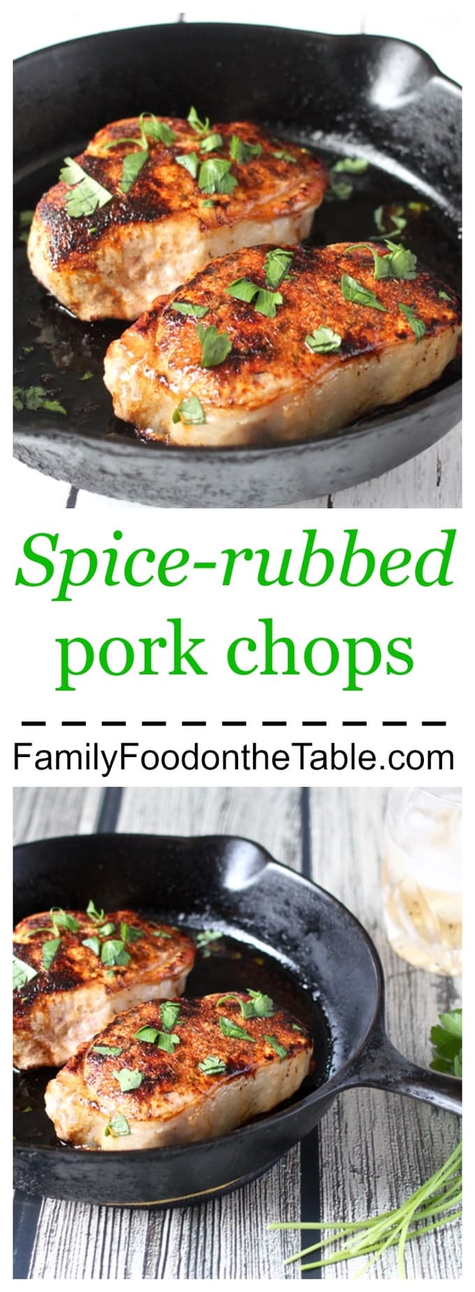 L'audacieux mélange d'assaisonnement pour côtelettes de porc ajoute des tonnes de saveur à ces côtelettes de porc rapides et faciles. Idéal pour un dîner de semaine en 20 minutes ! #côtes de porc #porc #dinnerideas #easyrecipe