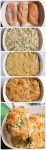 Super creamy (but lightened up) spinach artichoke chicken casserole - just 10 minutes to prep! Makes a great weeknight dinner or meal for company! | FamilyFoodontheTable.com
