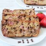 Strawberry oat bread with chocolate chips