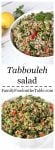 An easy tabbouleh salad with bright, fresh flavors from the parsley, mint and lemon