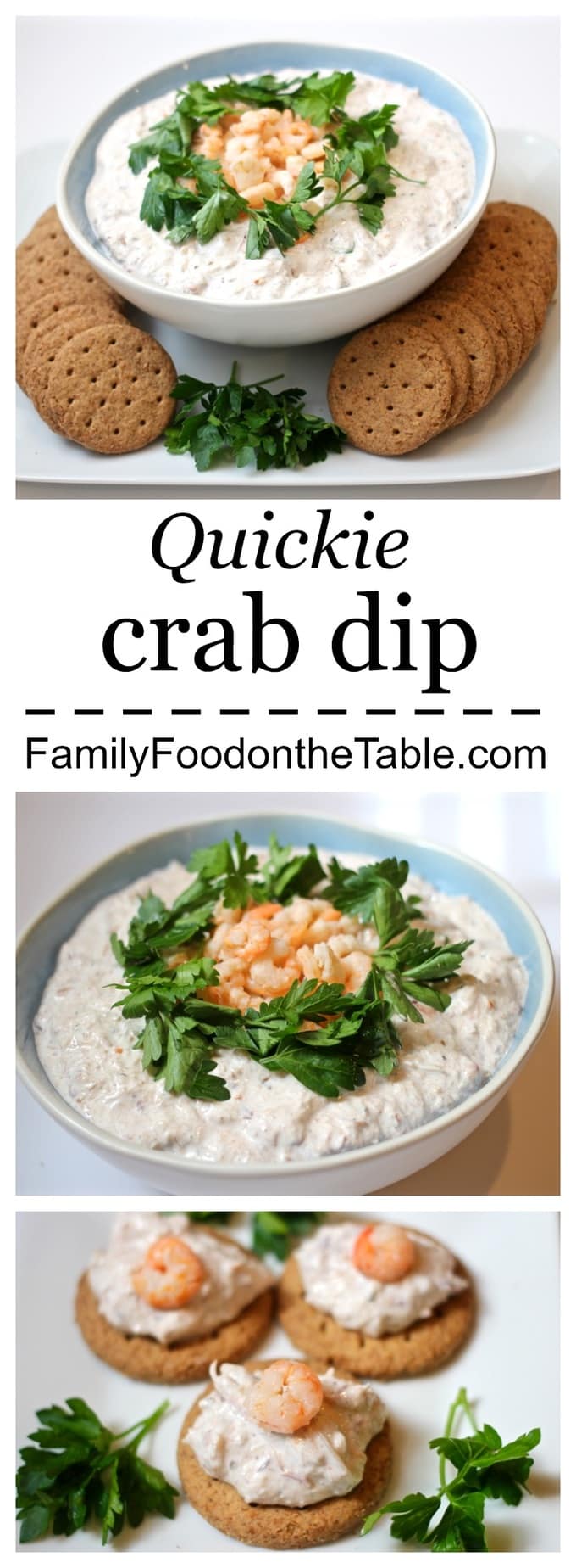 An easy, fast 3-ingredient crab dip appetizer that tastes fancy and delicious!
