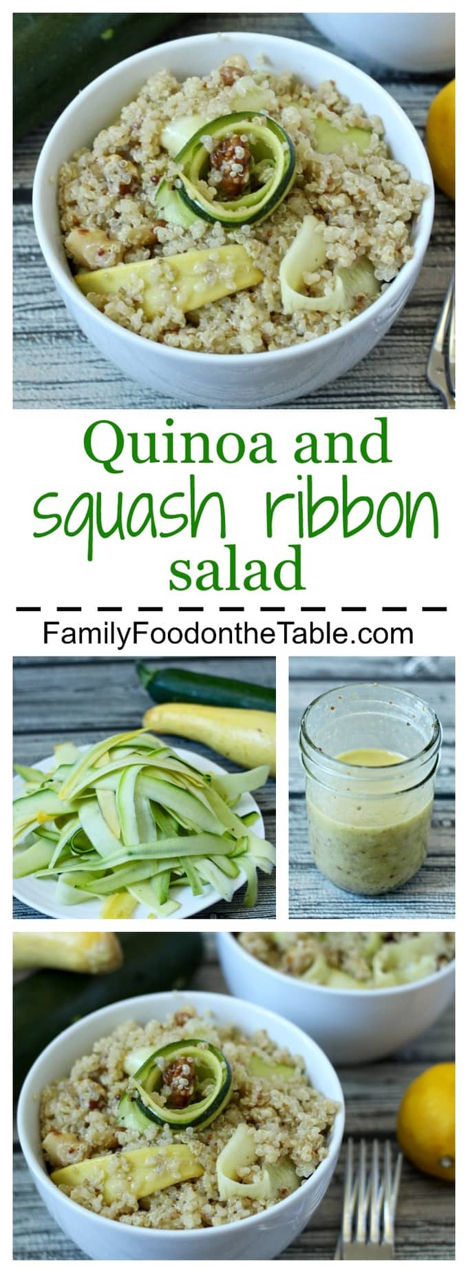 Quinoa and squash ribbon salad makes a perfect lunch, side dish or vegetarian main!