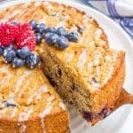 Healthy blueberry cake
