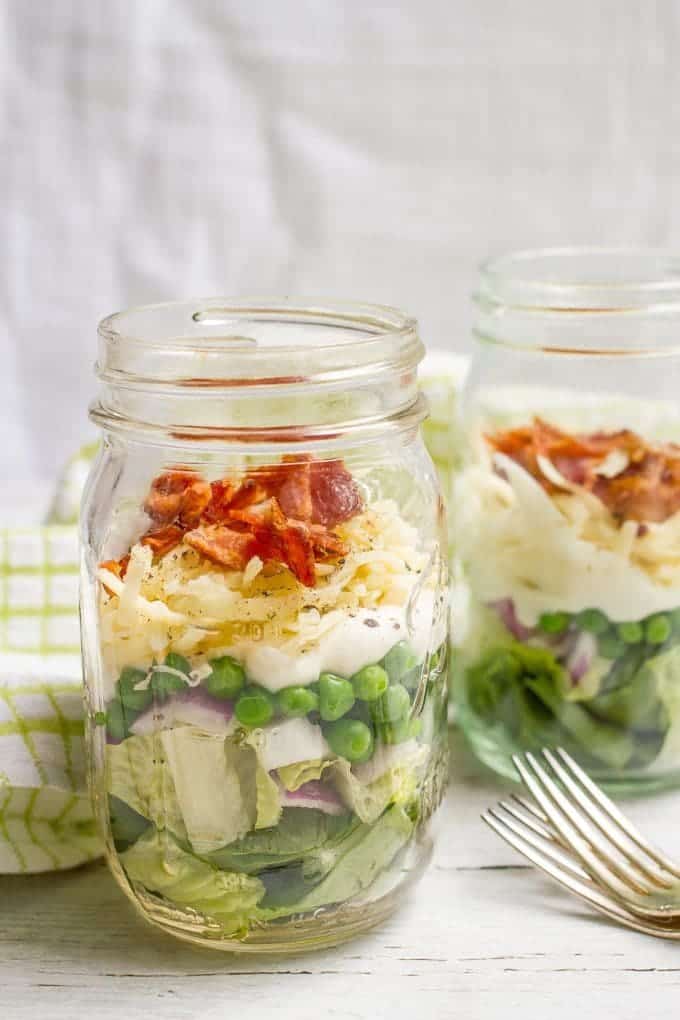 Make Ahead 7-Layer Salads in a Jar - That Skinny Chick Can Bake