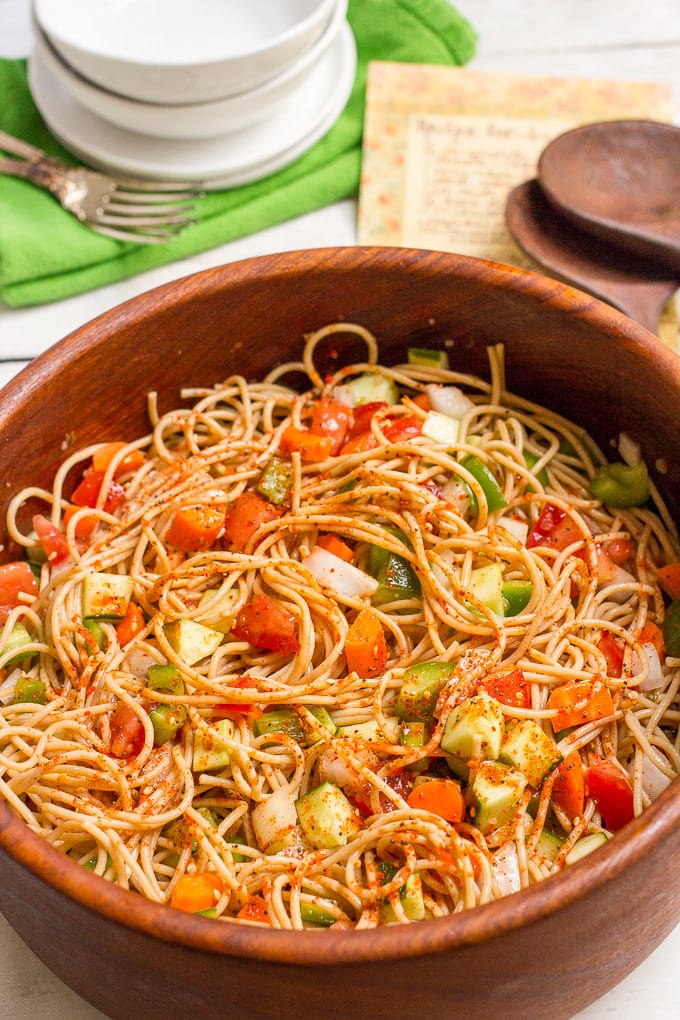 Classic spaghetti salad - Family Food on the Table