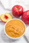 Easy homemade peach applesauce