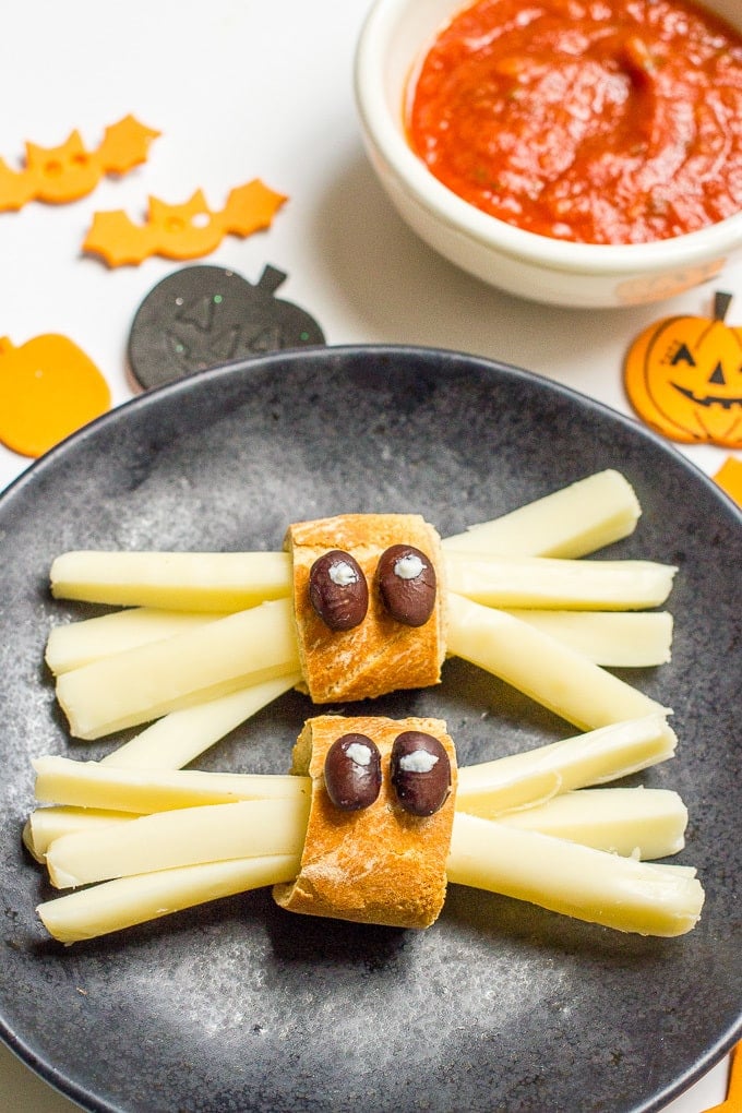 Healthy Halloween  spider snacks  Family Food  on the Table