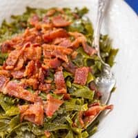 Quick Southern collard greens with bacon