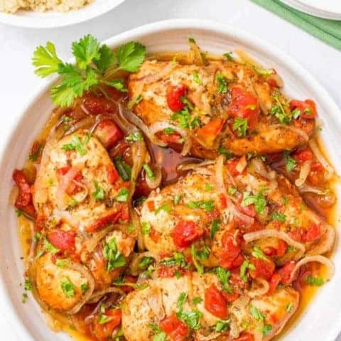 Slow cooker balsamic chicken is easy to prep with just a few ingredients for a simple weeknight dinner that has big flavor!