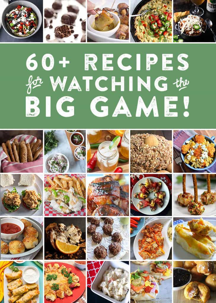 64 Football Party Recipes - drinks, appetizers, main dishes and desserts perfect for game day!