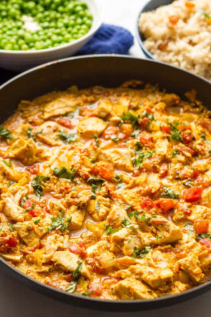 Quick chicken curry is an easy, one-pan recipe that’s ready in just 15 minutes - perfect for a busy weeknight dinner! #curry #chicken #easydinner #easyrecipe