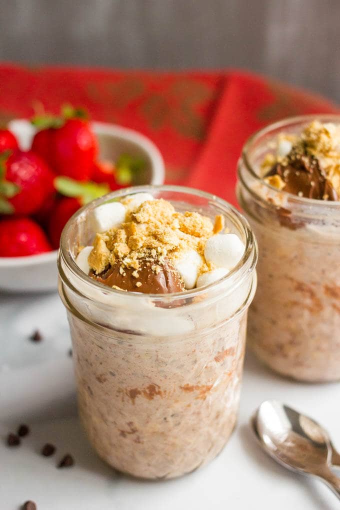 S'mores overnight oats