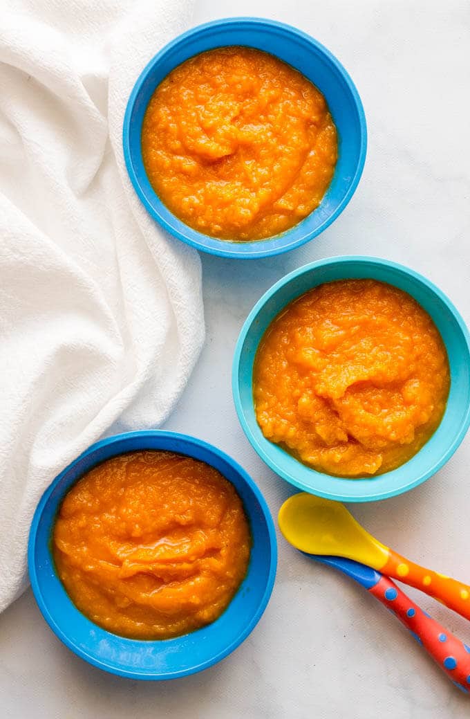 Homemade baby food butternut squash