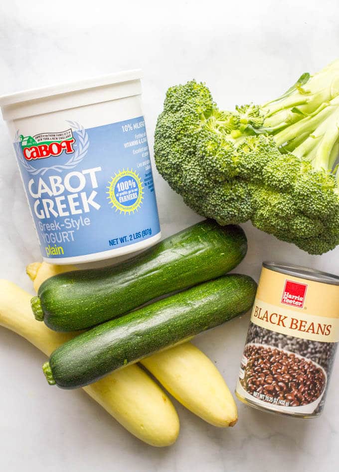Homemade baby food ingredients to make broccoli, zucchini, squash, black beans and yogurt -- in just 20 minutes!