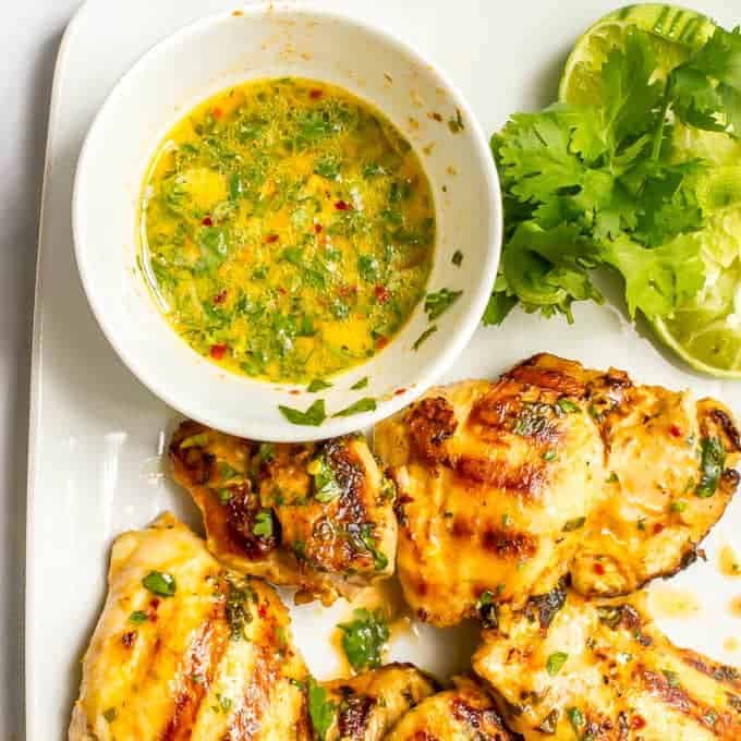 Coconut lime grilled chicken marinade is an easy way to infuse delicious flavor into your regular grilled chicken routine! | www.familyfoodonthetable.com